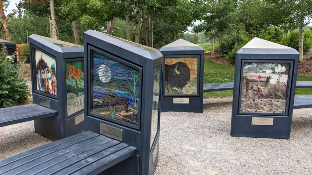 local art on display at the bow valley ranche in fish creek park