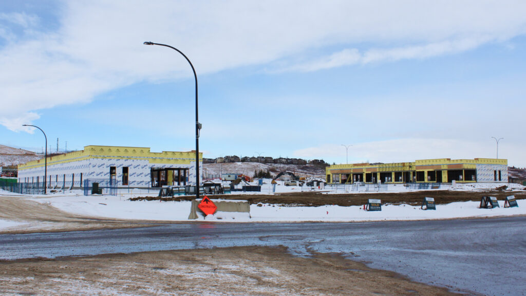 construction of wolf willow's commercial development