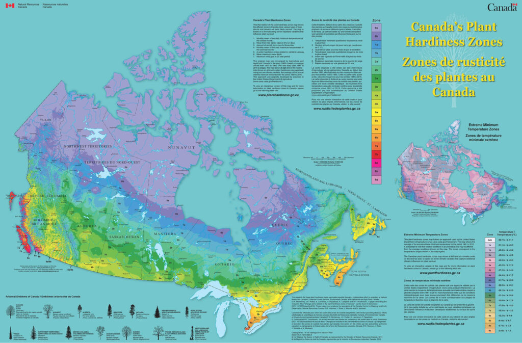 map of the grow zones for canada