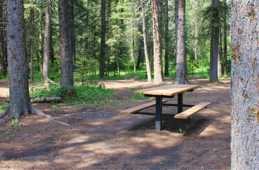 picnic table in fish creek park
